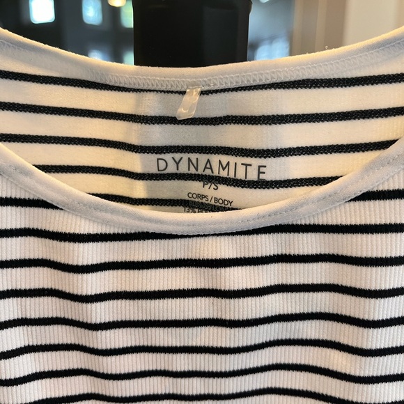 Dynamite ~ black and white body suit - Picture 3 of 3